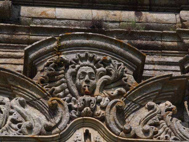 istock Old stone facade of abandoned palace 1255470853