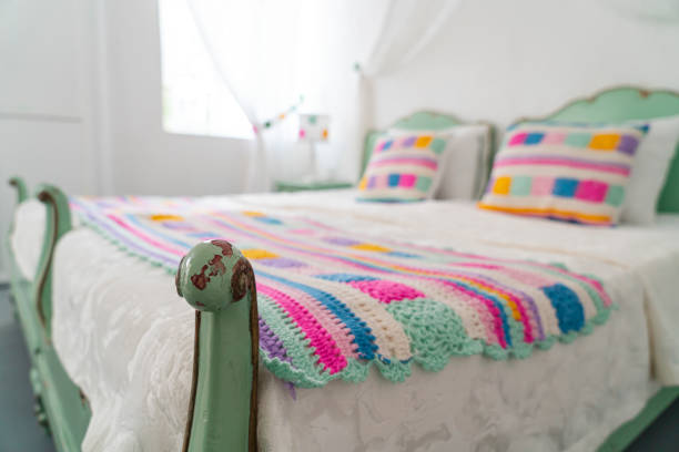 istock Bedroom colorful pillow 1255484508