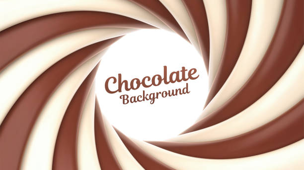 illustrazioni stock, clip art, cartoni animati e icone di tendenza di sfondo vorticoso al cioccolato con luogo per i tuoi contenuti - chocolate chocolate candy backgrounds brown