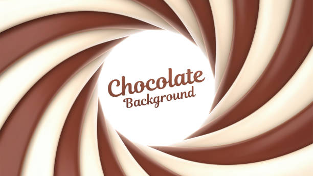 あなたのコンテンツのための場所とチョコレート渦巻きの背景 - chocolate chocolate candy backgrounds brown点のイラスト素材／クリップアート素材／マンガ素材／アイコン素材