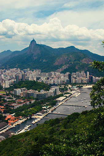 Botafogo beach aerial view in a summer day. Brazil travel destination