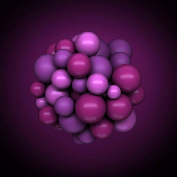 istock Abstract background with purple hues and spheres 1255491166