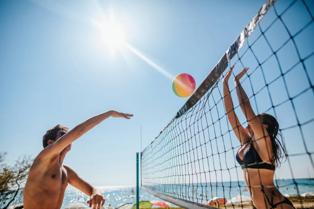 istock Leisure games on the beach 1255493281
