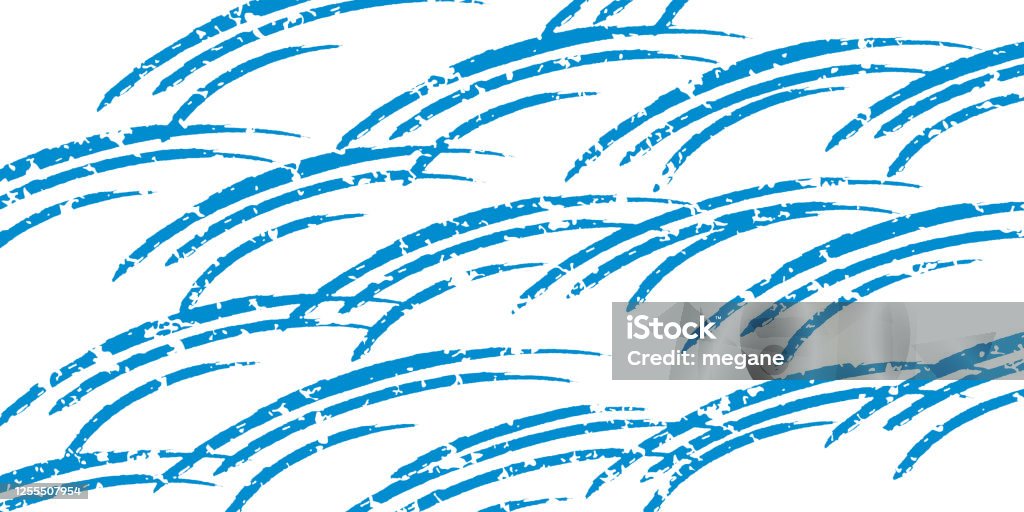 Wave Hand Writing Pattern Handwritten Wave Pattern Japanese Traditional Pattern Stock ...