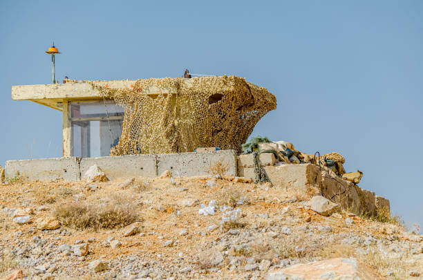 Camouflaged IDF observation point on Mount Hermon
