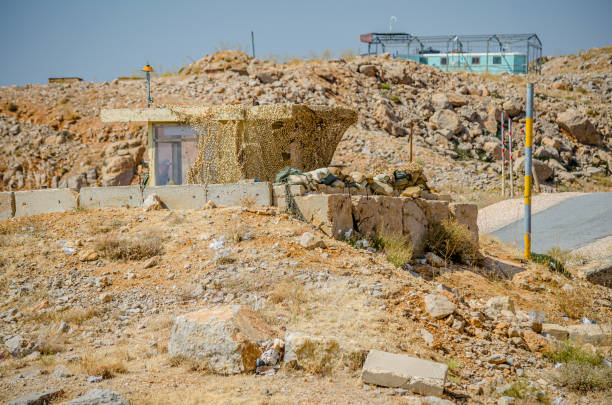 Camouflaged IDF observation point on Mount Hermon