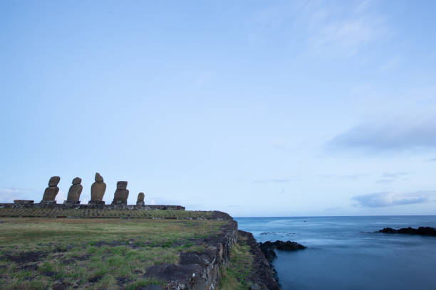 istock Easter Island, Moais Tahai Archaeological Complex, Rapa Nui National Park, Chile. 1255521342
