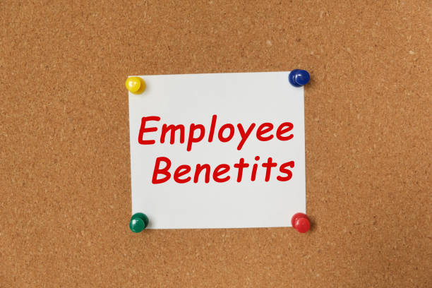 istock Text Employee Benetits written on a sticker 1255522284