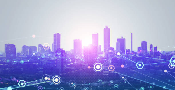 istock Smart city and communication network concept. 5G. IoT (Internet of Things). Telecommunication. 1255527353