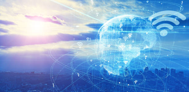 istock Wireless communciation network concept. 5G. Low power wide area. smart city. 1255527389