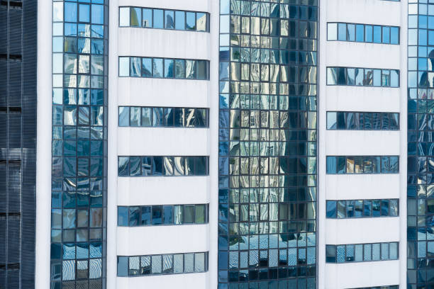 istock Beautiful exterior of window building 1255529505