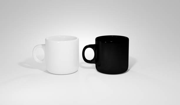 istock 3d render coffee mug tea or ceramic cup hot drink cup blank with isolated background for label mockup. 1255529536