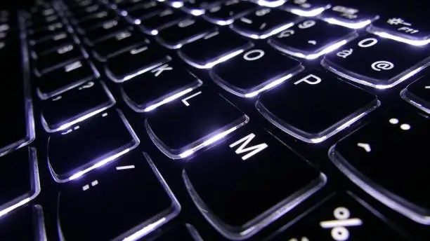 Computer backlit keyboard