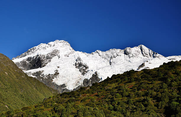 太陽と氷の実装クック範囲,new zealand - rhonda ストックフォトと画像