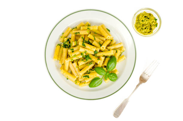 Cose-up creamy pasta.Stock photo