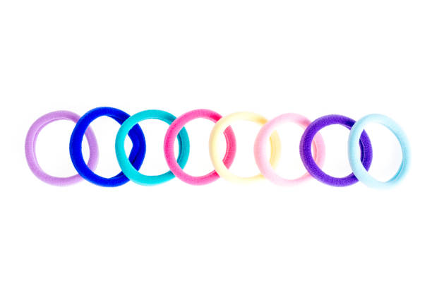 istock Colored accessories, hair ties, isolated on white. 1255540402
