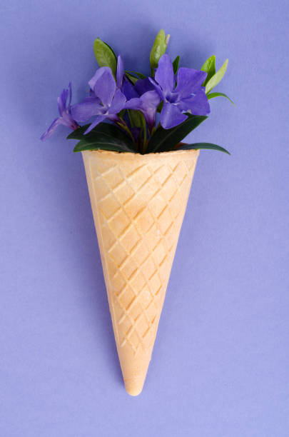 istock Bright background with small bouquet of blue flowers. 1255541389