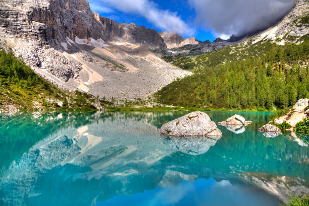 istock Summer picture at the Lago di Sorapis 1255545776