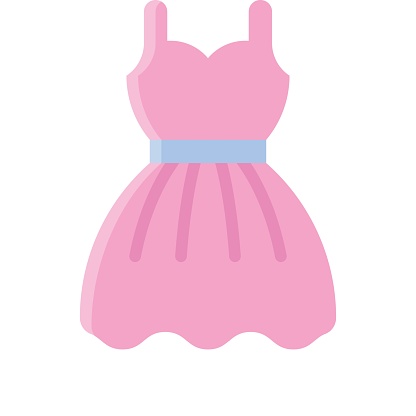 birthday related girl or women stylish dress vectors in flat style,