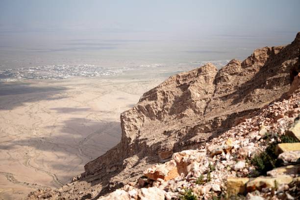 istock Mountains by sky horizon in Arabia 1255552450