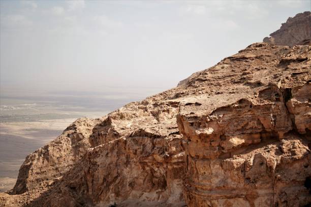 istock Mountains by sky horizon in Arabia 1255552464