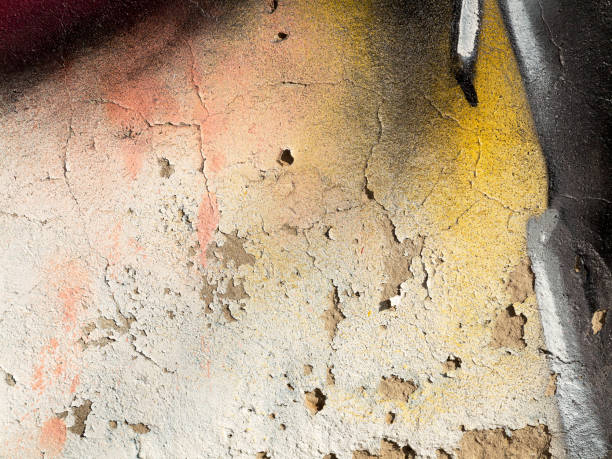 istock Abstract concrete, weathered with cracks and scratches. Landscape style. Grungy Concrete Surface. Great background or texture. 1255555627