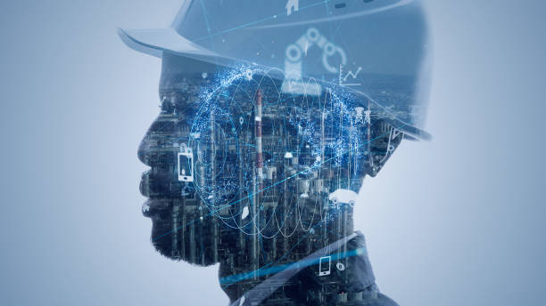 istock Industrial technology concept. Communication network. INDUSTRY 4.0. Factory automation. 1255556674