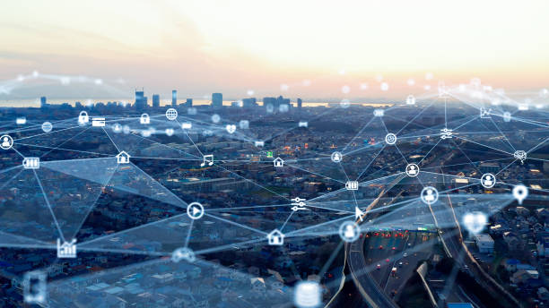 istock Smart city and communication network concept. 5G. LPWA (Low Power Wide Area). Wireless communication. 1255558380