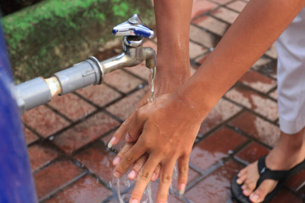istock Wash your hands with soap and running water. 1255561322