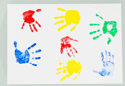 Child's Color Hand Prints