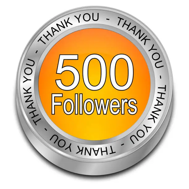 Photo of 500 Followers Thank you - 3D illustration