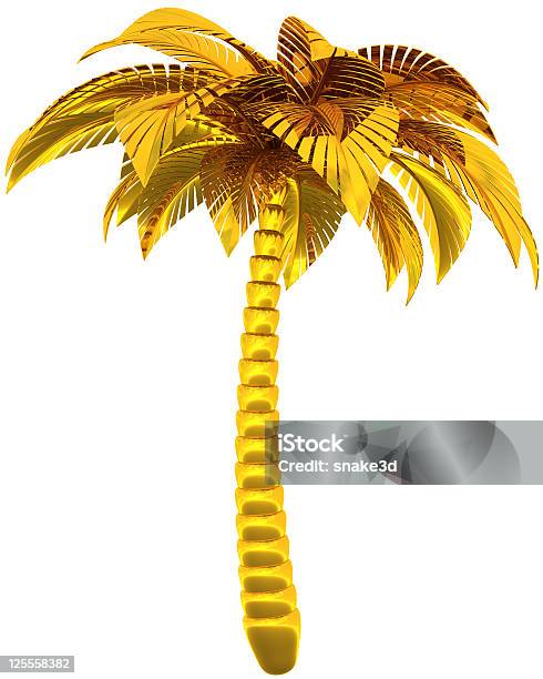 Golden Palm Tree Elemento De Diseño Foto de stock y más banco de imágenes de Amarillo - Color - Amarillo - Color, Asia Occidental, Belleza