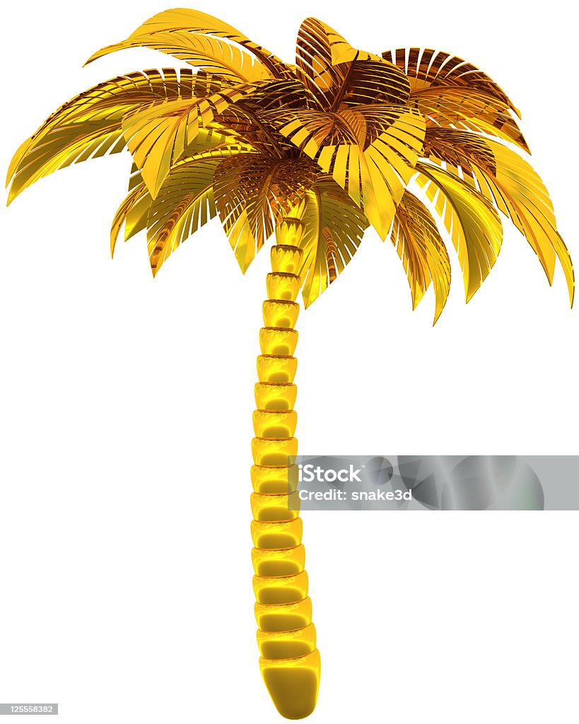 Golden palm tree elemento de design - Foto de stock de Amarelo royalty-free