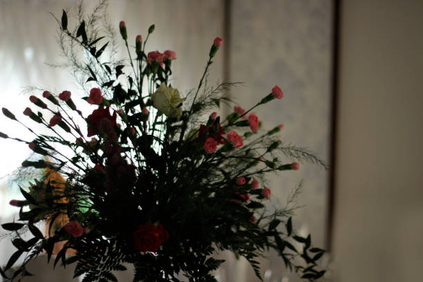 A beautiful wedding arrangement on a table