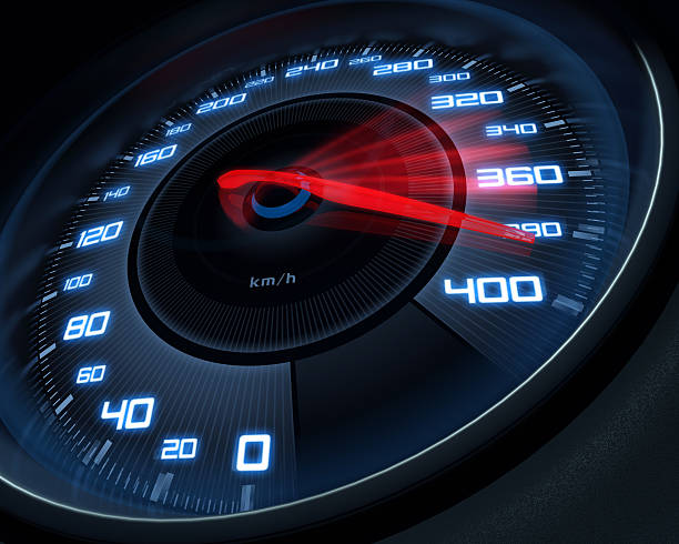 High Speed Speedometer scoring high speed in a fast motion blur. speedometer photos stock pictures, royalty-free photos & images