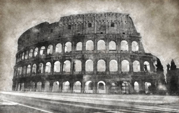 istock Sketch of Rome Colosseum 1255589631