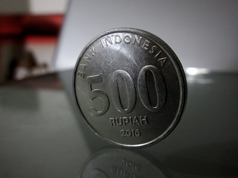 500 rupiah Indonesia coin made of aluminum