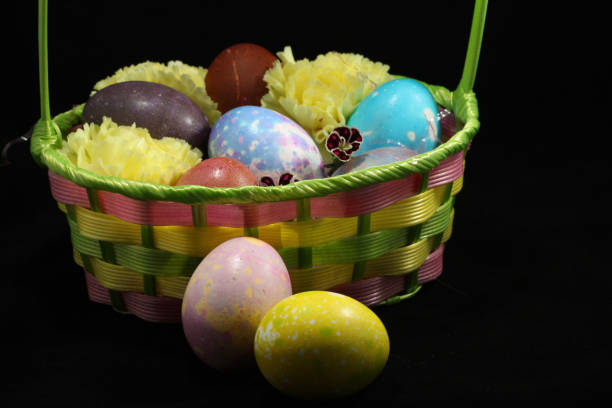 istock Eggs in and Out of Basket 1255597515