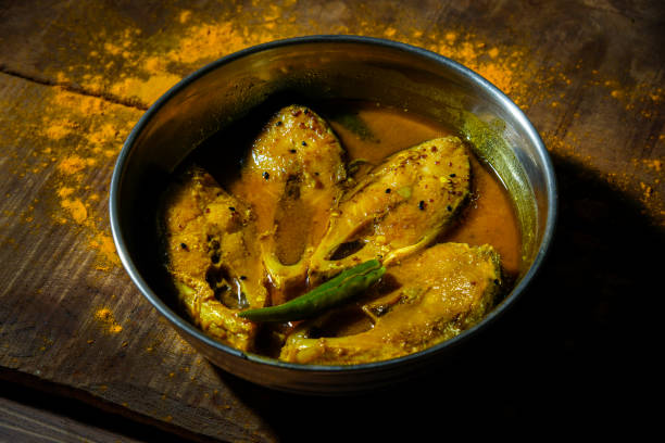istock Ilish/ Hilsha cooked in mustard sauce. Bengali Ilish sorshe. 1255603875