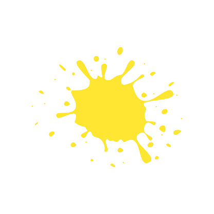 Splash vector yellow shape illustration isolated on white background