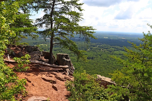 Scenery at and from the summit of Crowders Mountain, North Carolina.