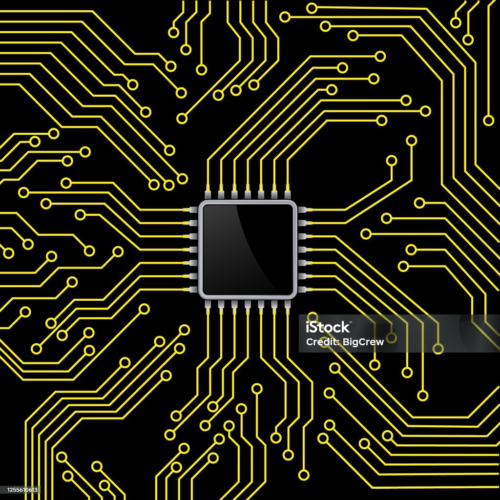 Ilustración de Visualización Del Microprocesador En Un Chip Sobre Un Fondo Negro y más Vectores Libres de Derechos de Tecnología - iStock Ilustración de Visualización Del Microprocesador En Un Chip Sobre Un Fondo Negro y más Vectores Libres de Derechos de Tecnología - iStock