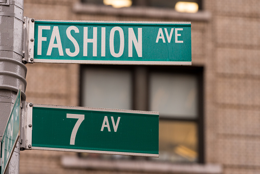 Fashion Ave in Manhattan.