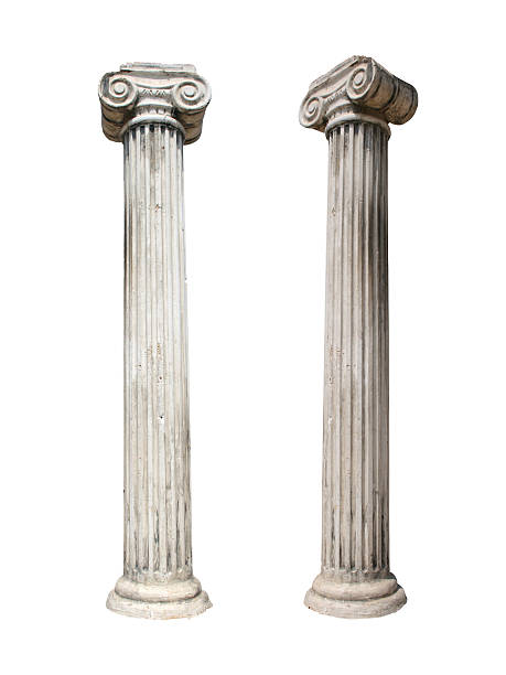 columnas - column greece pedestal classical greek fotografías e imágenes de stock