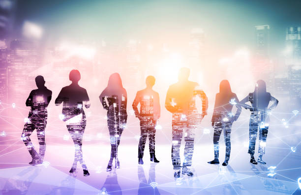 istock Creative image of many business people conference group meeting 1255613343