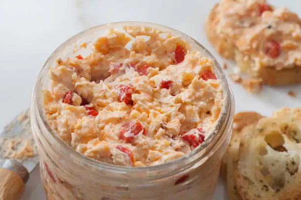 Pimento Cheese Spread with Toasted Crostini's