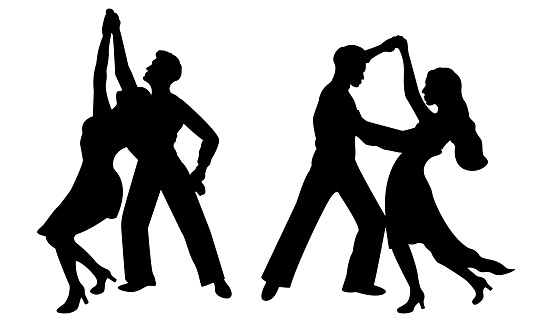 Ilustración de Conjunto De Siluetas De Parejas De Baile De Personas  Aisladas Sobre Un Fondo Blanco Ilustración Vectorial De Bailarines De Salón  O Latinoamericanos y más Vectores Libres de Derechos de Baile