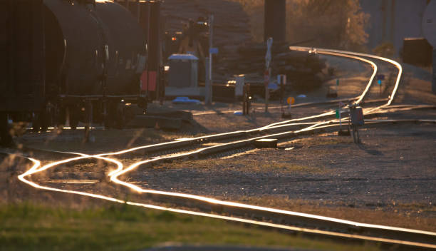 istock When the rising sun hits the tracks just right they glow 1255623372