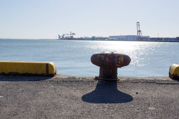 istock Shimmering sea and a bit of harbor 1255625324
