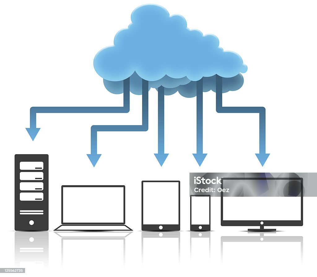 Computação em nuvem - Royalty-free Ilustração Foto de stock